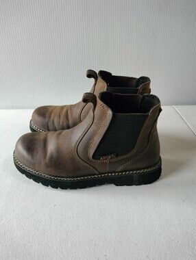 Ariat Men's Brown Leather Chelsea Boots Black Elastic Panels 7 Western Comfort